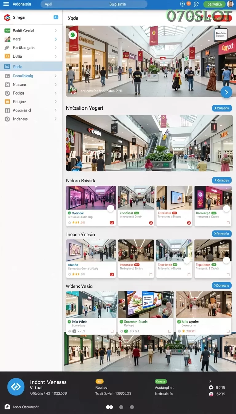 Cuplikan layar TITAN777 — menu navigasi